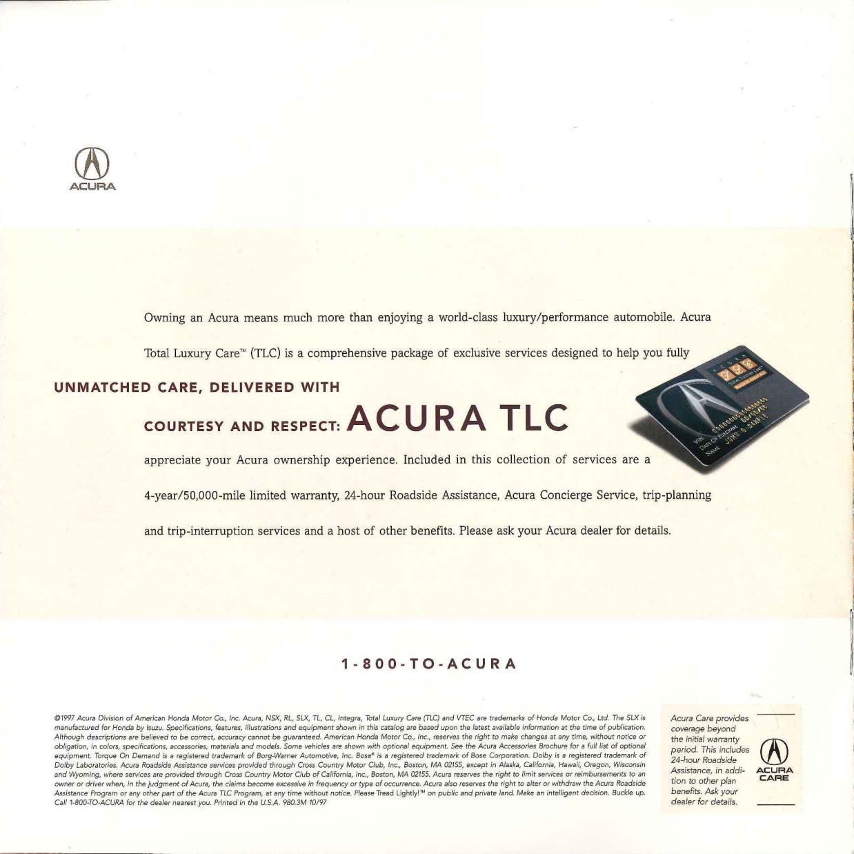 1998 Acura Brochure Page 5